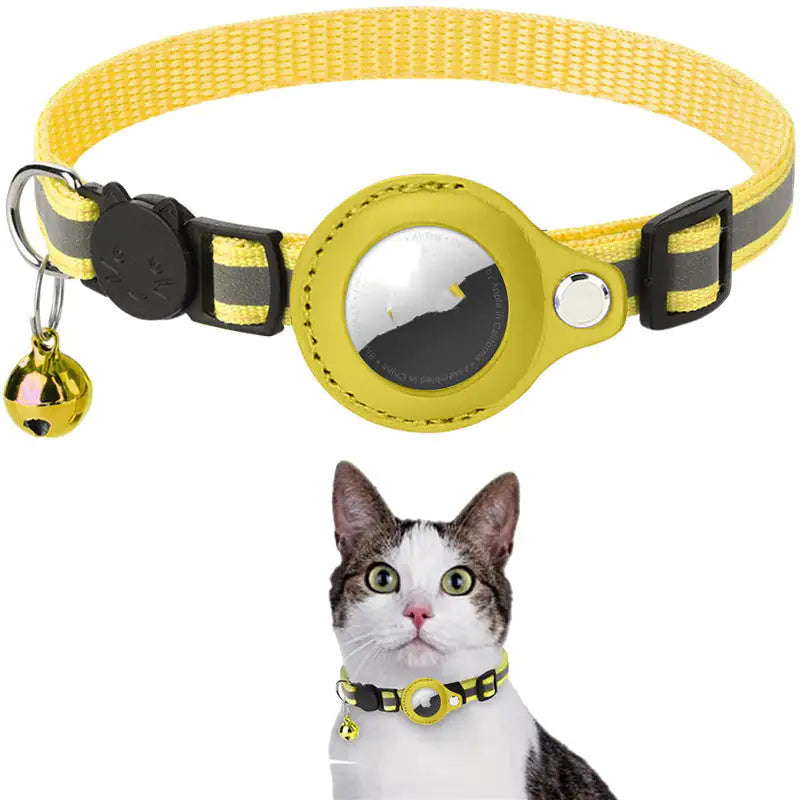 Reflective Nylon Collar with Airtag Case