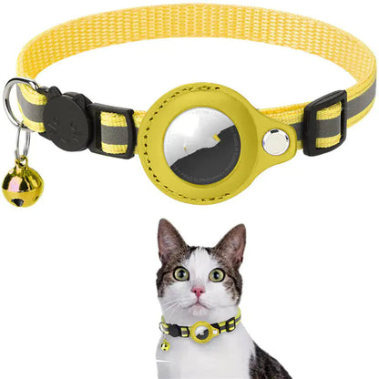 Reflective Nylon Collar with Airtag Case