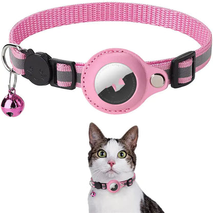 Reflective Nylon Collar with Airtag Case