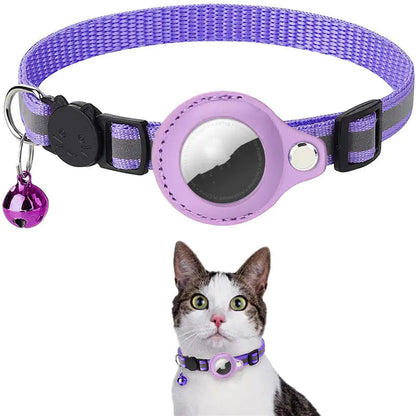 Reflective Nylon Collar with Airtag Case