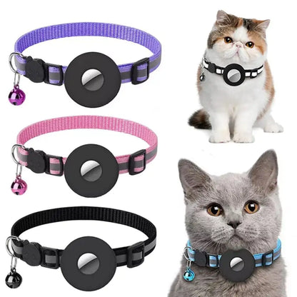 Reflective Nylon Collar with Airtag Case