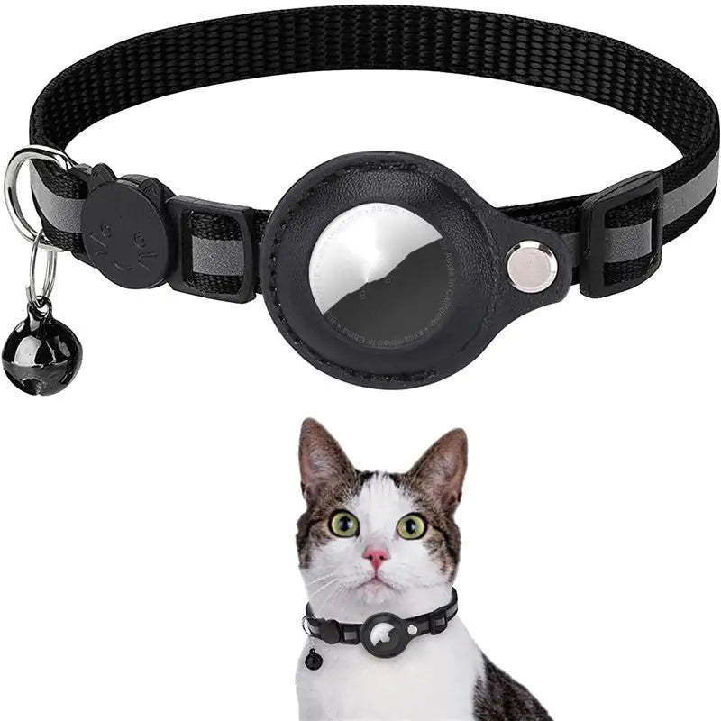 Reflective Nylon Collar with Airtag Case